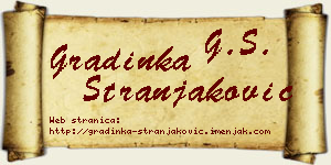 Gradinka Stranjaković vizit kartica